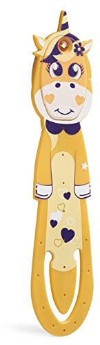 Flexilight Pals Leselicht (Einhorn) - gelb - 2 in 1 Leselampe & Lesezeichen - LED Leselicht - Geschenk für Leser, Buchliebhaber - Deutsche Ausgabe: Superleicht und voll flexibel