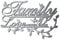 CREATCABIN Family Where Life Begins Love Never Ends Word Sign Metal Wall Decor Home Family Wall Art Decorations for Living Room Bedroom Kitchen Indoor Outdoor Garden 11.8 x 7.9 Inch Silver