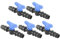 Mini Valvola a Cilindro, Rubinetto Portagomma per Impianti, Sistemi e Tubi di irrigazione a Goccia, Nero Made in Italy - Orto Facile (5, 16 x 16 mm)