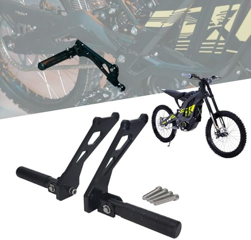 Surron Hintere Fußrasten Kit Sur Ron Fußpedale Auflagen mit Halterung für Elektro Dirt Bike Surron/Sur Ron S/Sur Ron X/Sur Ron L1E/X160/X260 Schwarz