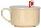Cteahrow Ramenschale aus Keramik mit Deckel，tragbare Müslischale, japanische Suppenschüssel, Instant-Nudelschale mit Griff 1000ml (Gelb)