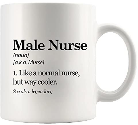 Male Nurse Definition Mug Murse Like A Normal Nurse But Way Cooler Nurse Gifts for Male Nursing Student RN Graduation Gifts Coffee Mug White (11 oz)