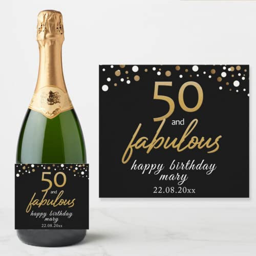 Etiquettes Autocollantes Personnalisées Bouteille De Champagne,cadeaux Anniversaire,cadeau Mariage Personnalisé,cadeau Noel (16pièces,12x8.9CM)