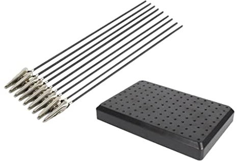 misppro Basic Tool Modell, Farbe, 10 Stück flache Krokodilklemme und Halter