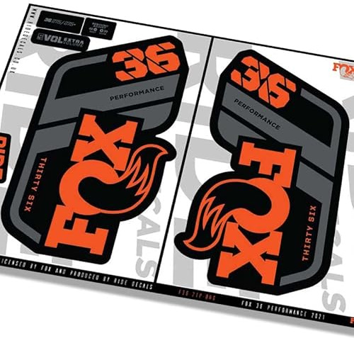 Fox 36 Performance 2021 Fork Decals - Orange - Licensed by Fox