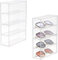 4 Schubladen Brillen Aufbewahrungs Organizer Box Clear Acryl Stapelbare Sonnenbrille Display Halter Organizer Make-up Bro Artikel 24.6x17.5x6.33cm