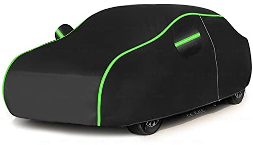 AI HUI Auto Abdeckplane Autoabdeckung Outdoor Auto Abdeckplane Wasserdicht Autoabdeckung Vollgarage Autoplane Auto Wasserfest Reißverschluss für Seat Ibiza