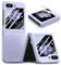 Knoowcase for Samsung Galaxy Z Flip 5 Case Built-in Tempered Cover Screen Protector Shockproof Matte Coating Hard PC Ultra Thin Bumper Anti-Slip Protective Skin Case for Samsung Z Flip 5, Purple