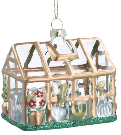Gisela Graham Glass Greenhouse Christmas Tree Decoration, 01856