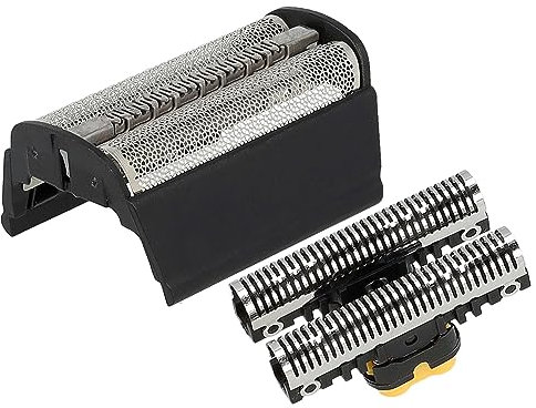 vhbw Kombi-Pack Scherteil kompatibel mit Braun Flex Integral 5415, 5416, 5443, 5444 Elektrorasierer, Folie + Messerblock, schwarz