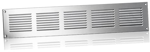 500x100mm / 20x4 inch Stainless Steel Metal Air Vent Grille Cover with Insect Mesh - Ventilation Cover