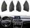 YUANGANG Radioknopf-Abdeckungen für Fiat 500, schwarz, Kunststoff, für Fiat 500 CD-Modelle ab 2008, 4 Stück