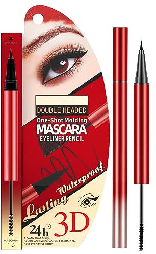 Allbestaye Bunt Wimperntusche Neon Mascara, Wasserfest Feiner Pinsel gelb grün blau orange rosa lila Wimpern Long-lasting, Augen Make-up Long Lash Verlängerung & Volumen Eyelash Mascara (Schwarz)