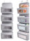 MangoKit Baby Over Door Hanging Storage,Wardrobe Organiser, Space Saving Furniture Storage for Bathroom Children's Room Nursery - Store Toys Diapers and Toiletries 4 Pocket (Light Gray)