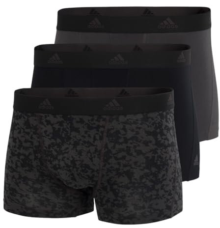 adidas Herren Trunk (3PK) -Active Flex Cotton 4A1M02 Boxershorts, 907 Assorted, L (3er Pack)