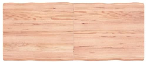 ARKEM Tischplatte 120x50x(2-6) cm Massivholz Behandelt Baumkante Esstisch Baumkantentisch