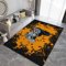 DUCAPE Gamer Controller Teppiche rutschfeste Fußmatte Runner Teppich Graffiti Spielkonsole Großer Rugs für Wohnzimmer Schlafzimmer Kinder Spiel Teenager Junge (schwarzorange,50 x 80CM)