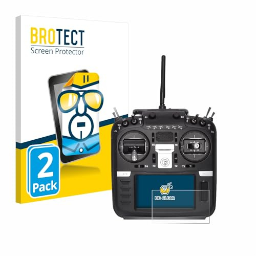 BROTECT Schutzfolie für Radiomaster TX16S Mark II | 2 Stück Transparenter Displayschutz Made in Germany Klare Displayschutz-Folie Clear Einfache Montage Case-Friendly