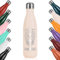 polar-effekt Edelstahl Trinkflasche 0,5l BPA-Frei mit Gravur - Kohlensäure geeignete Thermosflasche - doppelt isoliert - nachhaltig wiederverwendbar - Farbe Creme