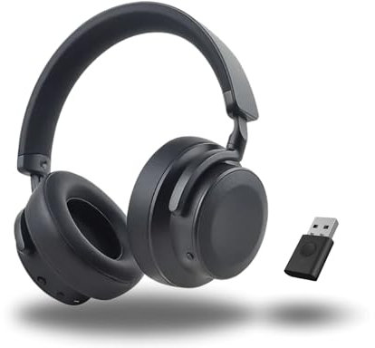 EchoBeatz Wireless Headphones with Auracast, Over-Ear Noise Cancelling, Bluetooth ANC Headphones, Wireless Over-Ear for Travel & Work, Ultra Low Latency