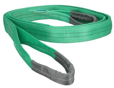 WOLFPACK LINEA PROFESIONAL 15030209 Flachschlinge, doppeltes Band, 2.000 kg, Sicherheitsfaktor 7:1, Länge: 4 m, Breite: 6 cm, 100% Polyester, Grün, Erwachsene, Unisex, Mehrfarbig, einzeln