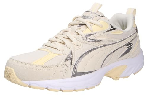 Puma MILENIO TECH Suede, Unisex Sneaker, Alpine Snow-Puma Aged Silver,