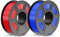 TECBEARS PLA+ Filament 1,75 mm Blau+Rot 2 KG, Upgrade PLA+ 2.0 Robusteres und Stärkeres 3D Drucker Filament, 2 Spulen, 1kg pro Spule, Maßgenauigkeit +/- 0,02 mm