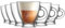 TRESV Set de 6 Tazas Transparentes de Cristal de 95 ml para Café Cortado, Espresso, Agua, Bebida y Alcohol - Aptas para Lavavajillas