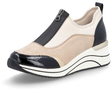 Remonte Womens D0T08 Loose Insert Low Top Trainers, Beige Kombi 60, 7 US / 37 EU, Beige Kombi 60, 4.5 UK