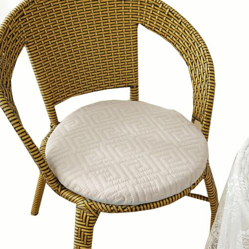 SDNAM Stuhlkissen, Sitzkissen Größe rund Durchmesser: 35/40/45/50cm, für Indoor und Outdoor aus Cotton Dicke Polsterung Stuhlauflage(Z5,35cm (13.8in))