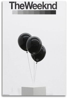 House of Balloons The Weeknd Albumcover-Poster, Leinwand, Wandkunst, Schlafzimmer & Jugendhaus, 30 x 45 cm, ungerahmt
