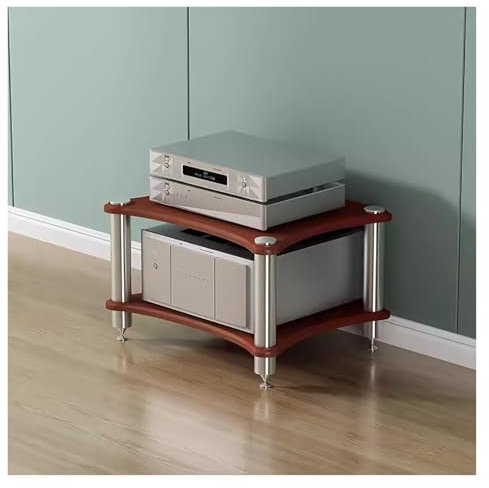 mueble equipo hifi Armario Para Componentes De Audio/vídeo Soportes Estéreo De Pie, Estanterías Audio-vídeo Abiertas Soporte Para Amplificadores, Soporte Para Consola De Videojuegos(#1,2 shelf)