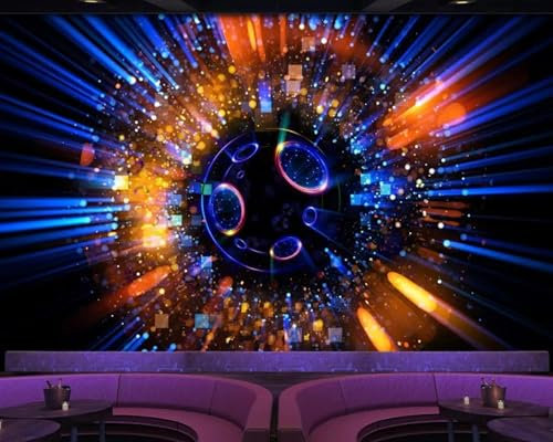 YYZOVBNN Cool Glare Light 3D Modern Wallpaper Mural, Living Room, Bedroom, Sofa, TV, ktv, bar, Club Mural