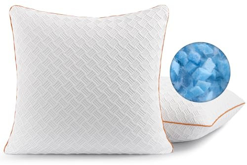Twirest Kopfkissen 40x40cm(2er Set), Memory Foam Kissen - gefülltes Schlafkissen, Höhenverstellbares Kopfkissen mit Reißverschluss, Abnehmbarer/Waschbarer Kopfkissenbezug