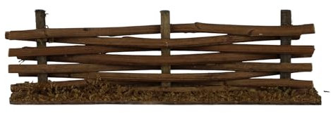 ZICOM Krippenzubehör Zaun 14x3x4cm Holz – Detaillierter Miniatur-Zaun für Krippenlandschaften