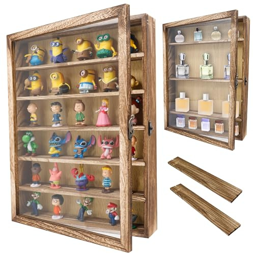 Hodeframe 12x16 Shadow Box Frame with Removable Shelves,Collectible Display Shelves Case,Military Challenge Coin Display Case,Wood Shadow Boxes Display Cases for Keepsake,Pictures