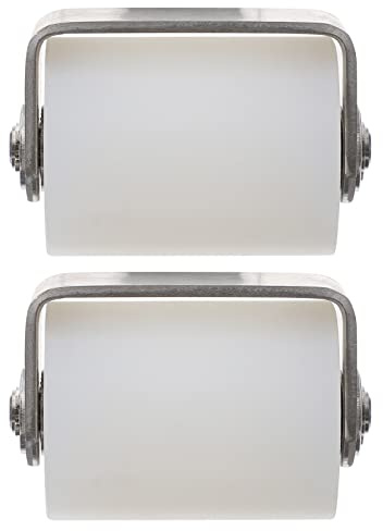 Gadpiparty Rouleau de Guidage Porte Coulissante Nylon Ø50 Mm avec Support Soudé 304 Inox, Galet Latéral Stable pour Portail Coulissant, Lot de 2 Pièces, Usage Extérieur et Intérieur