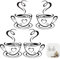 COYUN 2 Pcs Adesivi Murali caffè Cucine, Zazze da caffè Parete Adesivo e Coffee Time Scritte Adesive per Pareti Decor, Adesivi Murali Cucina, Vinile Tazzine Decalcomania Arte Ristorante Cafe Bar Decor