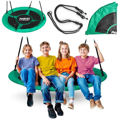 Neo-Sport Schaukel Nestschaukel Outdoor Kinderschaukel 125 cm Tragkraft bis 150 kg Swingo Grün
