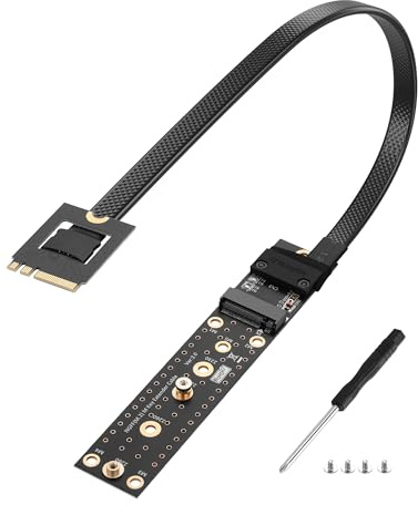 SinLoon M.2 NGFF Key A+E to M.2 M Key Extender Cable M2 Male to Female NVME SSD Riser Cable