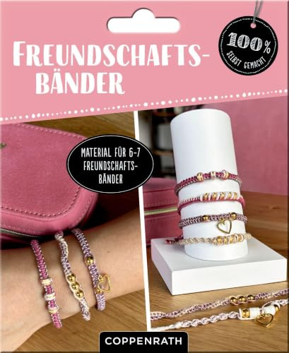 Freundschaftsbänder knüpfen (Silber/Schwarz): Mit Material für 6-7 Freundschaftsbänder (100% selbst gemacht)