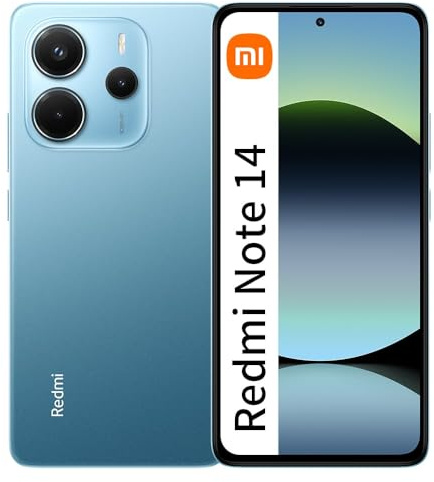 XIAOMI Smartphone Redmi Note 14,8+256GB,NFC,Bleu,système de caméra IA 108MP,Batterie 5500mAh,écran de Soins oculIAres 120Hz,fonctionnalités IA (Chargeur Non Inclus)