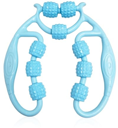 1 Piece of Blue Massage Leg Clamp, Muscle Relaxer, Yoga Roller Clamp, Leg Stretching Aid, Fitness Equipment.