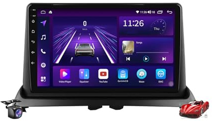 Android 15.0 Autoradio Stereo Navi mit 4G 5G WiFi Carplay Android Auto für R-enault Clio 2 2000-2012 Sat GPS Navigation 9 Zoll MP5 Multimedia Video Player FM BT Receiver,M6 Plus 2