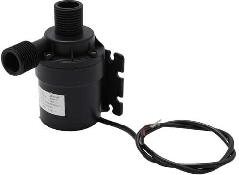 Ollanoos 12V Wasserpumpe, Bürstenlose Kreiselpumpe 1000L/H 8m Förderhöhe, ABS-Kunststoff mit IP68 für Aquarium Solaranlage Wasserkreislauf