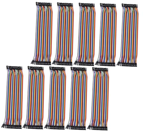 Toddmomy 10 PCS Female to Female Breadboard Jumper Wire Preformed Colored Ribbon Cable for DIY Electronics Pcb Projects Easy Installation Reliable Performance