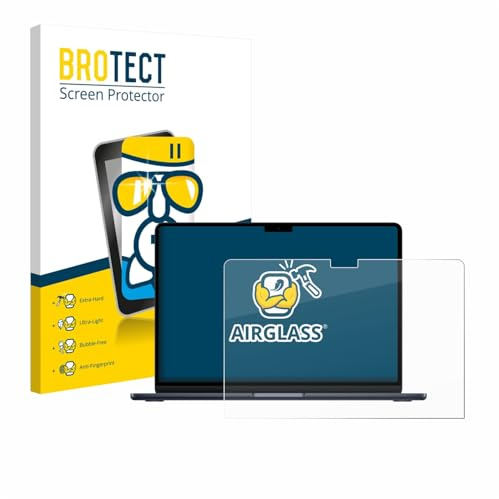 BROTECT Schutzglas für Apple MacBook Air 13 M5 2026 | Transparenter Displayschutz Made in Germany Schutzfolie Panzer Folie Glas 9H Anti-Fingerprint Einfache Montage Clear