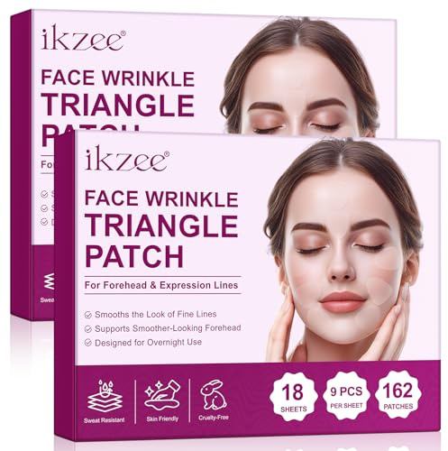 Wrinkle Patches für Gesicht, Hydrogel Zornesfalte Pflaster 2 Kartons*162P | Falten Pflaster Gesicht für Glatte Haut Über Nacht gegen Stirnfalten und Zornesfalte, Wrinkle Patch mit Feuchtigkeitskur