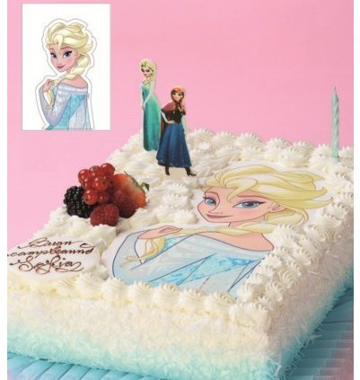 chocodic Maxi Disque Azyme Comestible Reine des neiges Elsa pour décoration de gâteau - décoration Gateau Reine des neiges