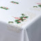 MforStyle Weihnachts-Tischdecke weiß mit Weihnachtskerzen-Motiv in rot, Gold und grün, rechteckig., Polyester, weiß, 57 x 118 (145cm x 300cm)